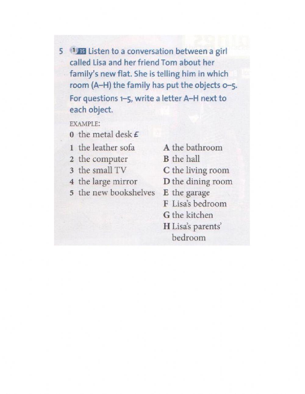 Listening: rooms and furniture