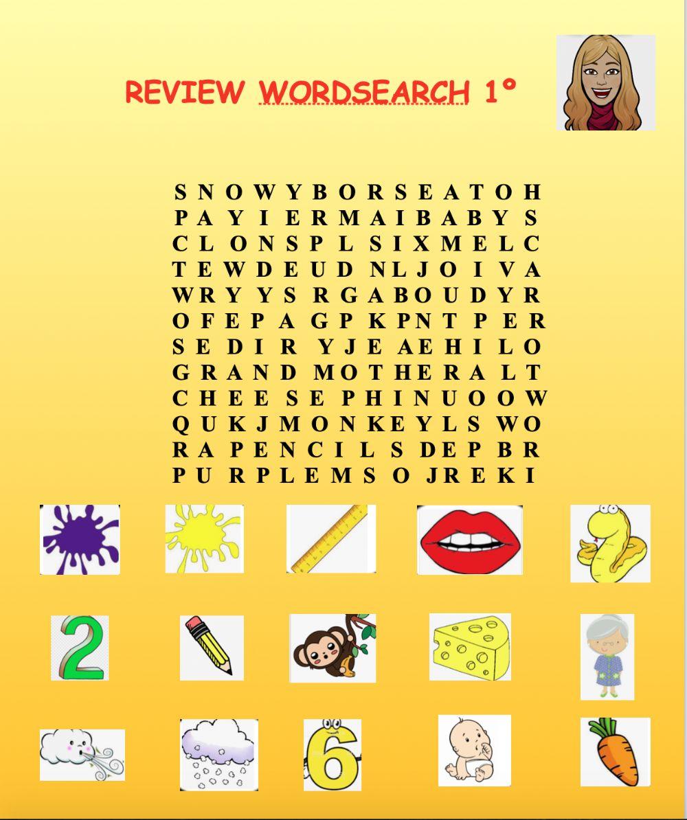 Word search review 1 worksheet live worksheets