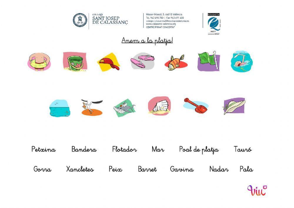 Vocabulari Anem a la platja!