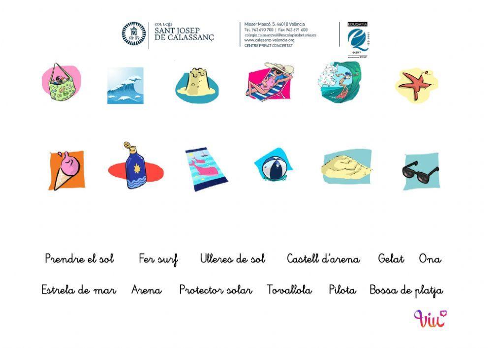 Vocabulari Anem a la platja!