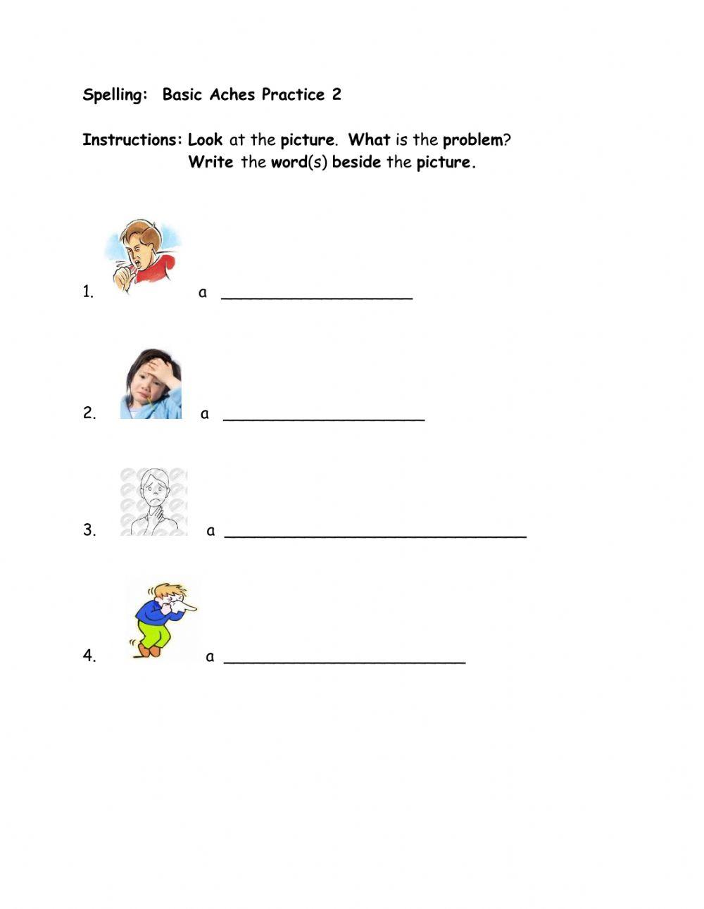 Spelling Basic Aches Part 2