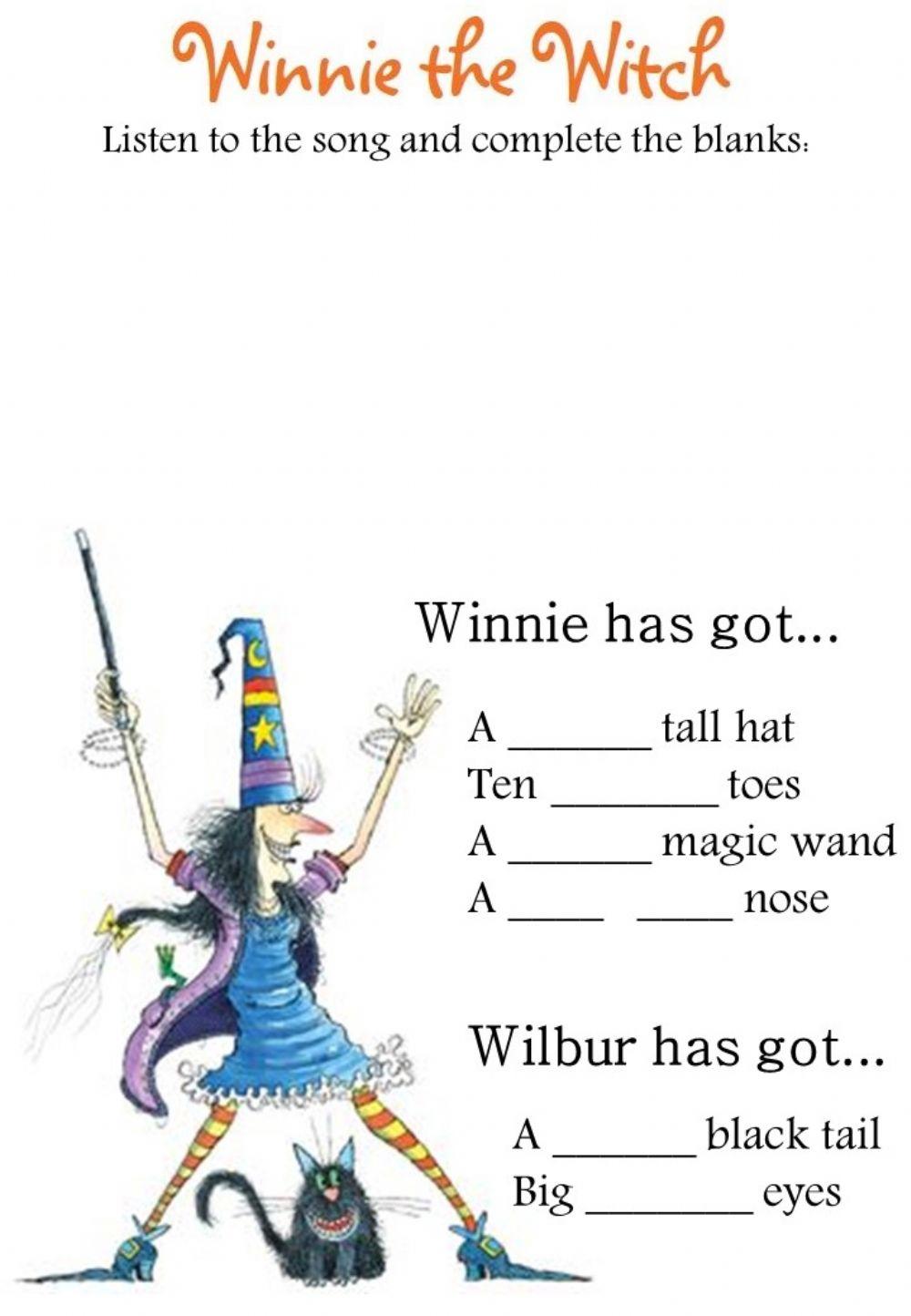 Winnie's song exercise