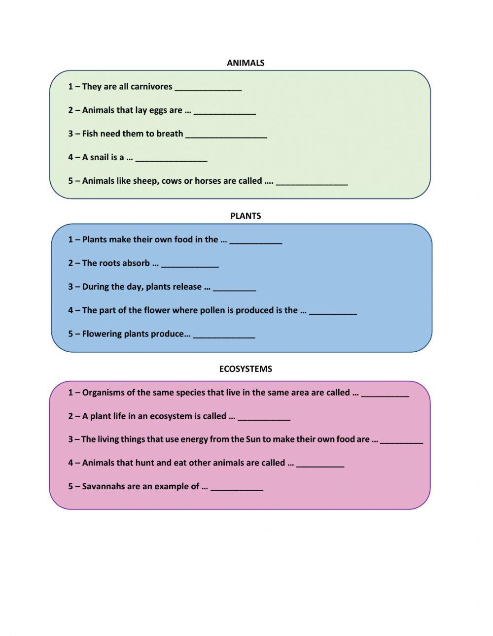 Science final review test worksheet | Live Worksheets