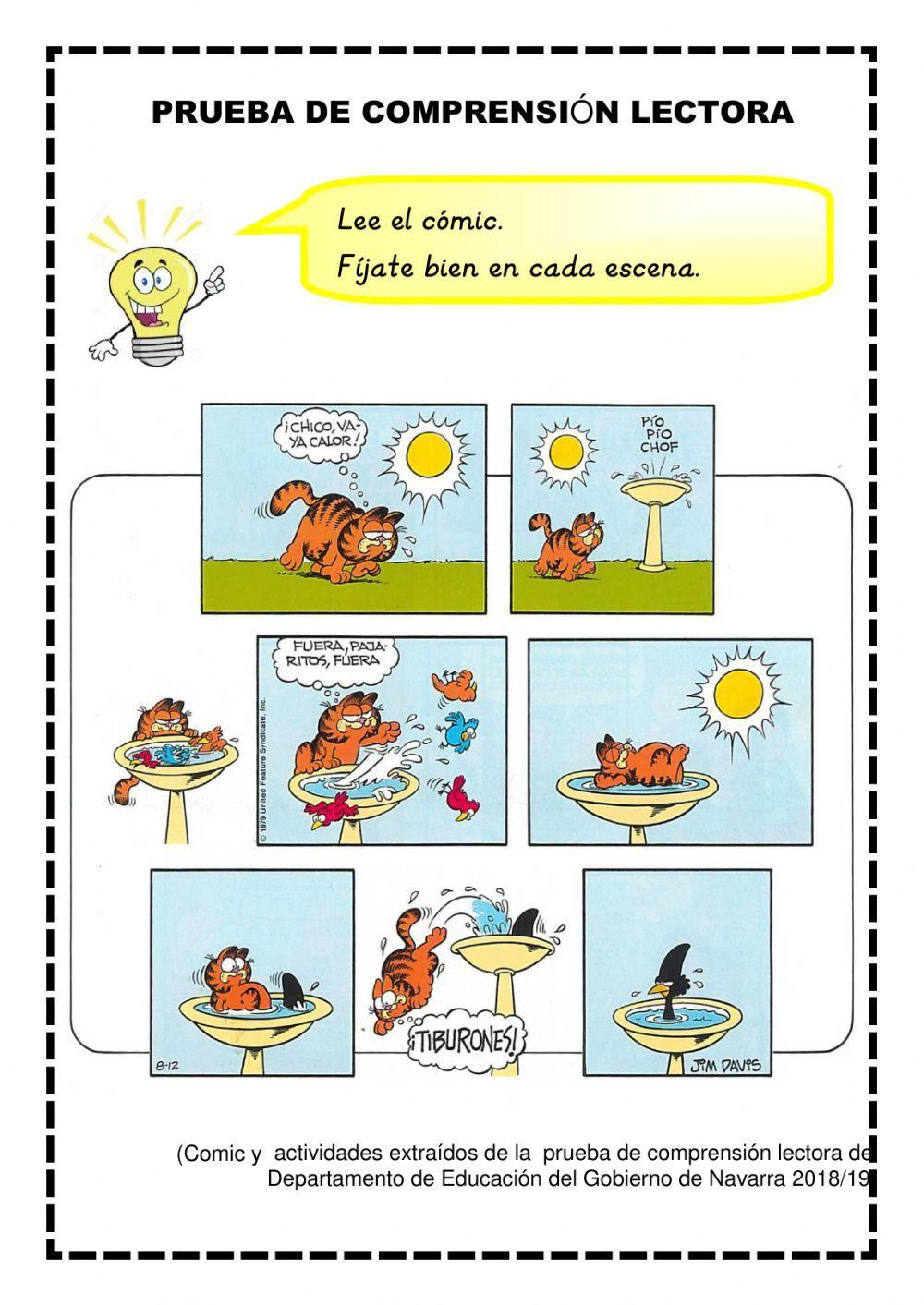 Comprensión lectora:comic