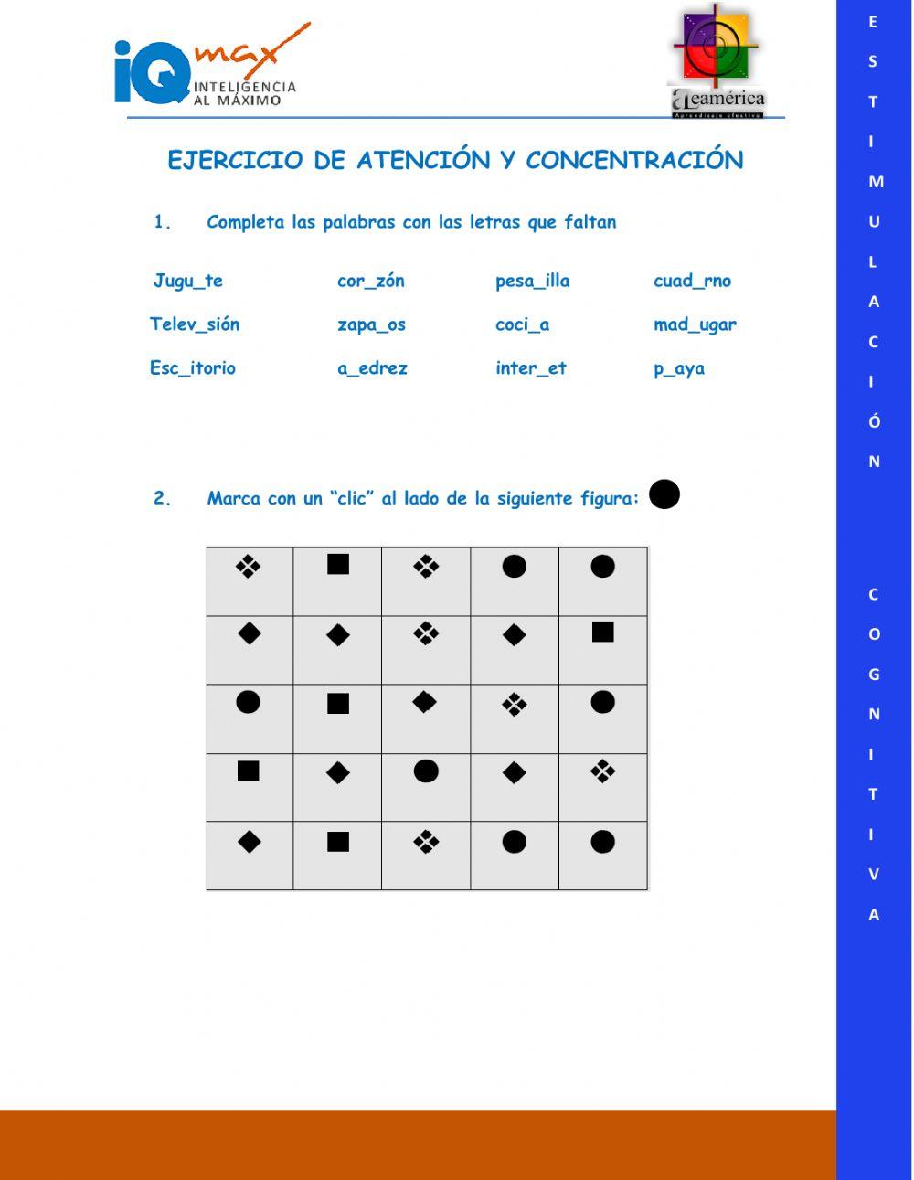 Ejercicio de atención