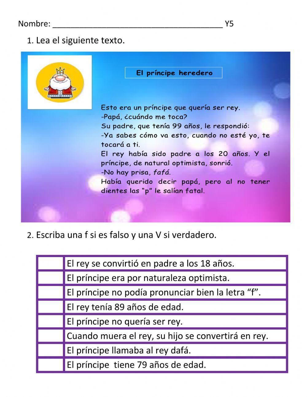 Comprensión para inferir