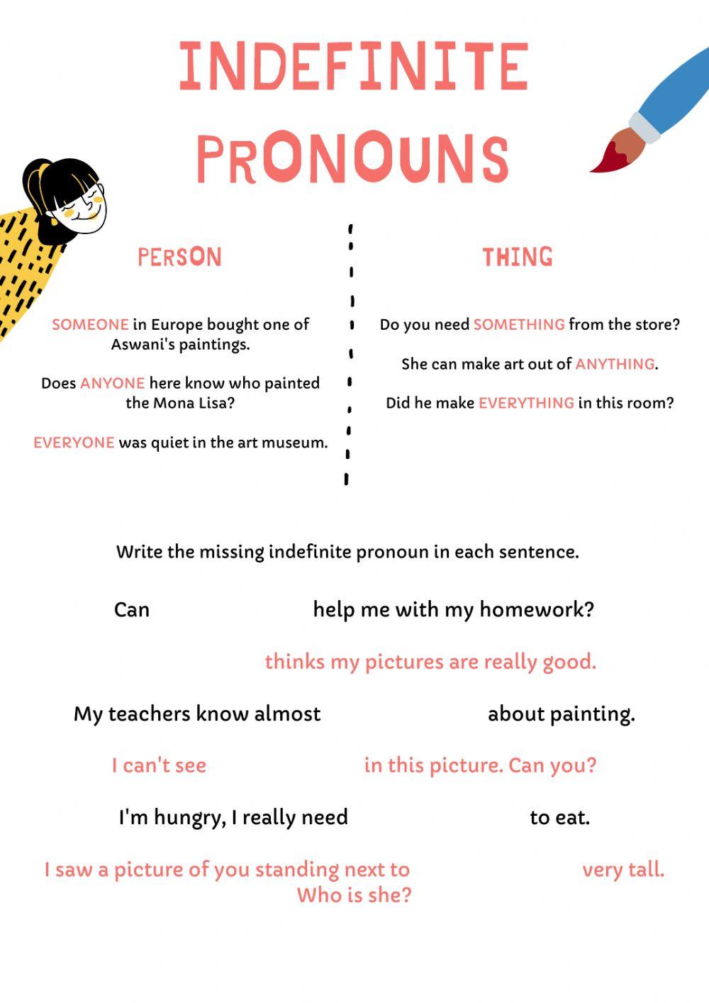 Indefinite Pronouns
