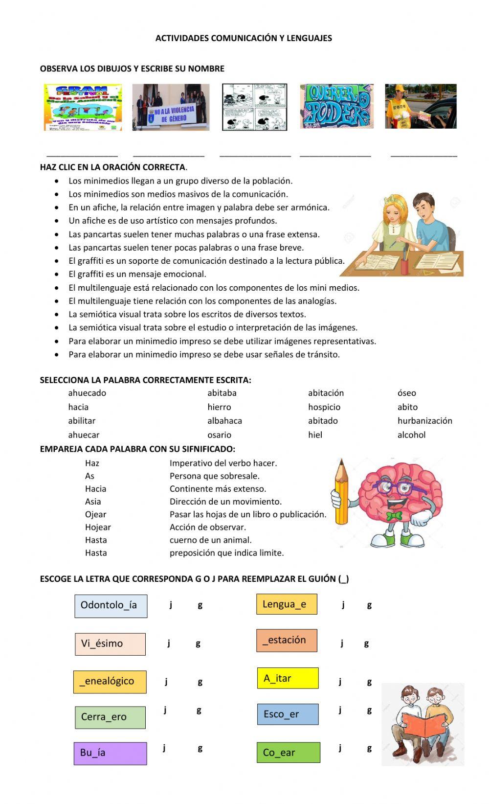Actividades de lenguaje