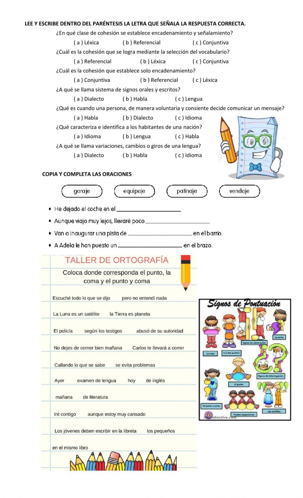 Actividades de lenguaje