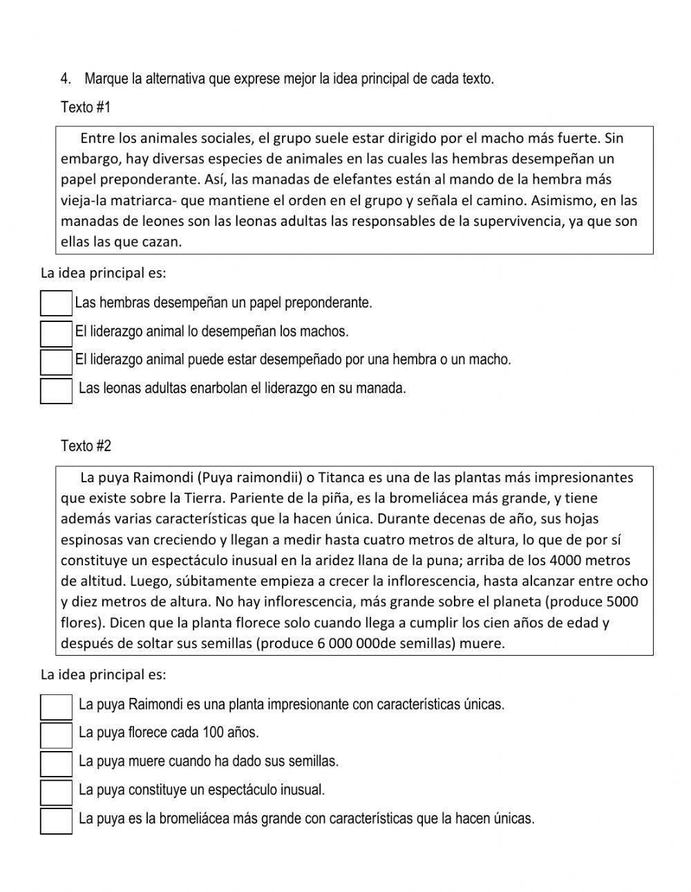 Comprensión para inferir