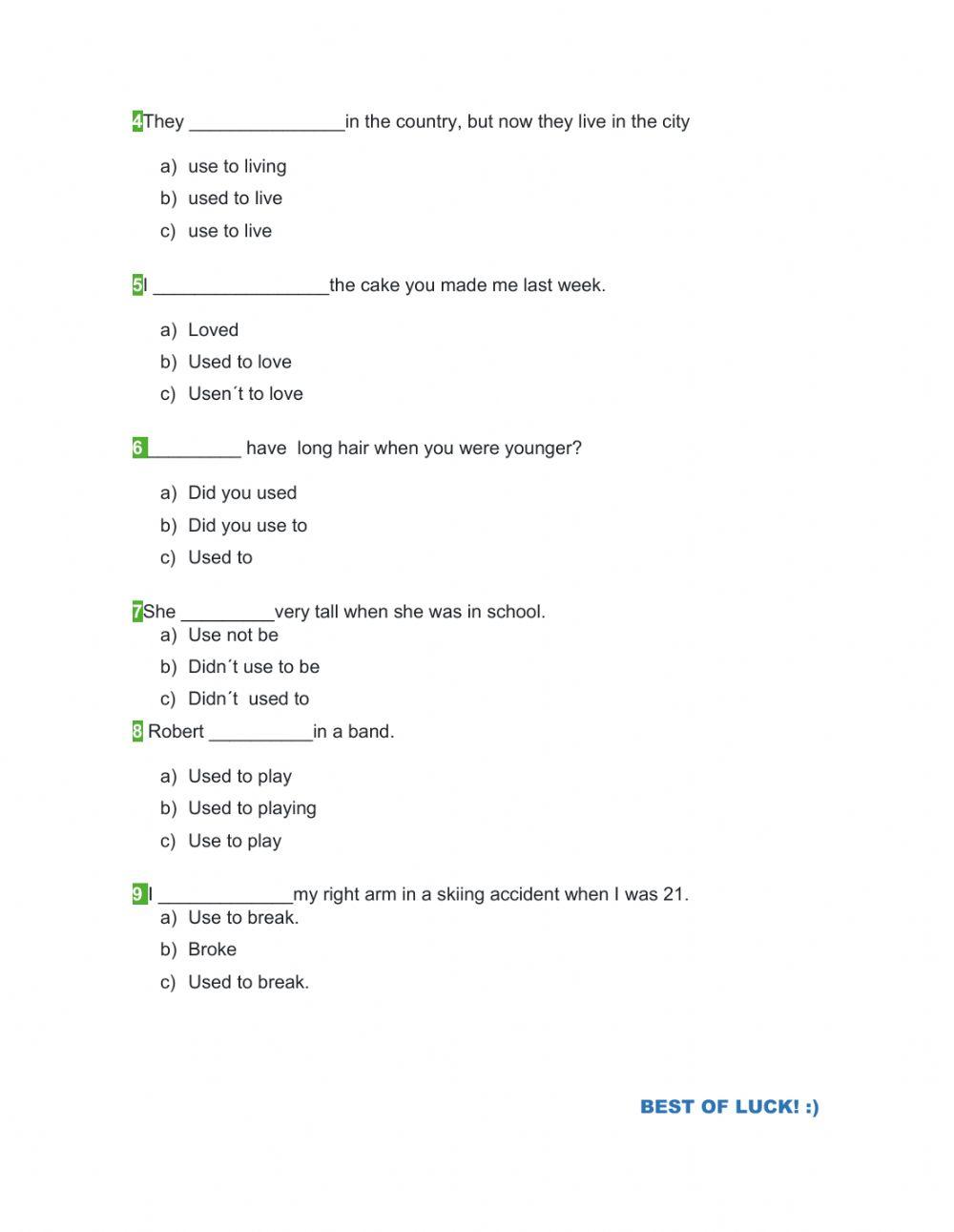 Physical Descriptions- Used to