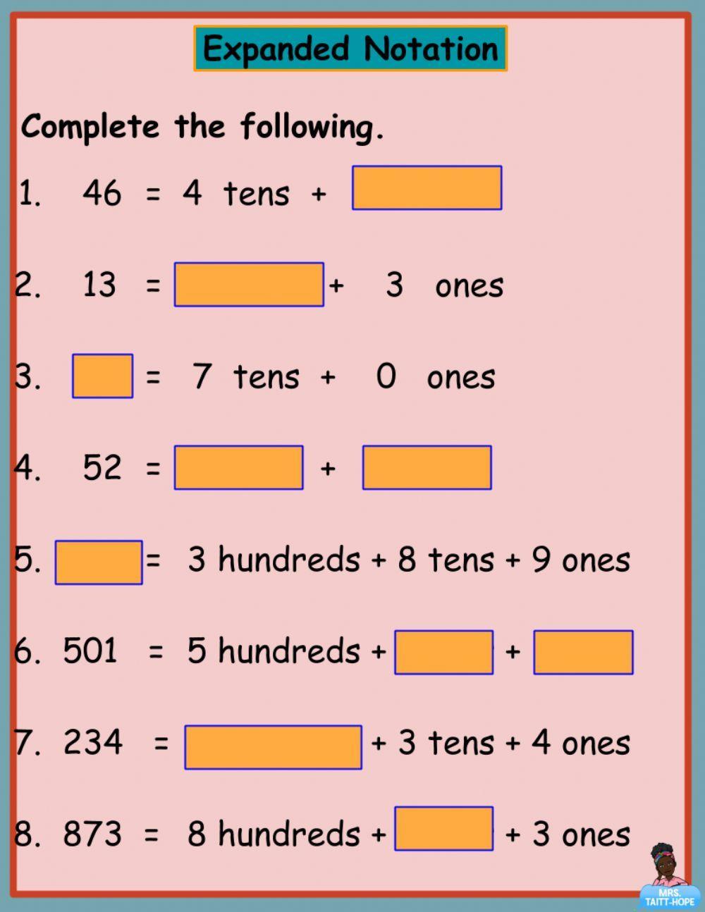 Expanded Notation 4