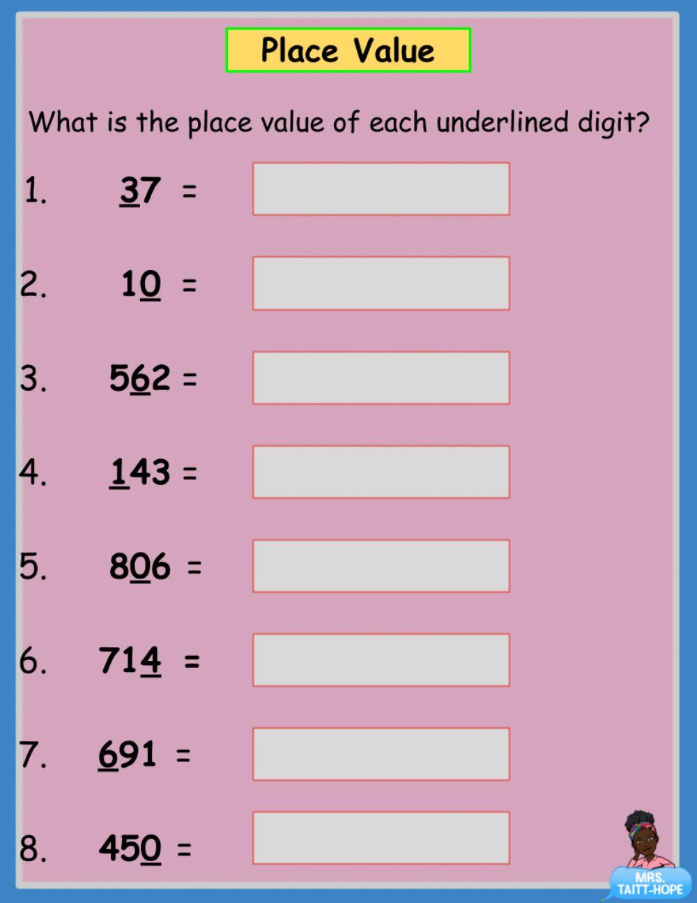 Place Value of Digits 1