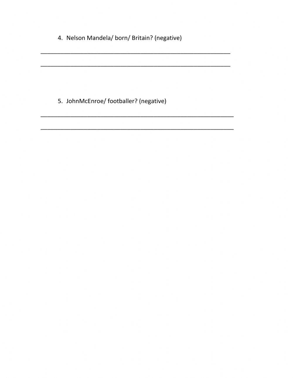 To be in past questions