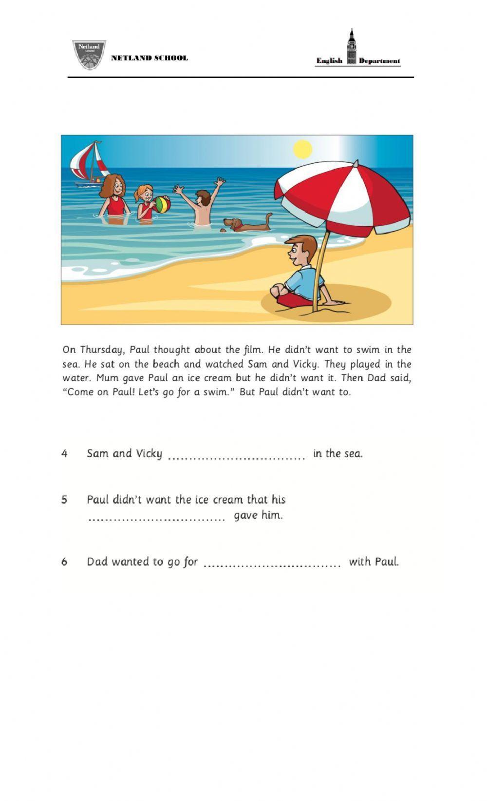 Movers Practice Reading and Writing Part 5