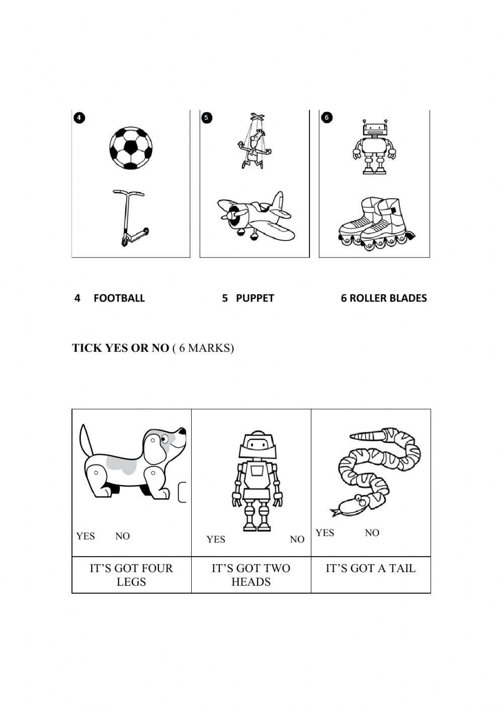 Mid term test 1st grade