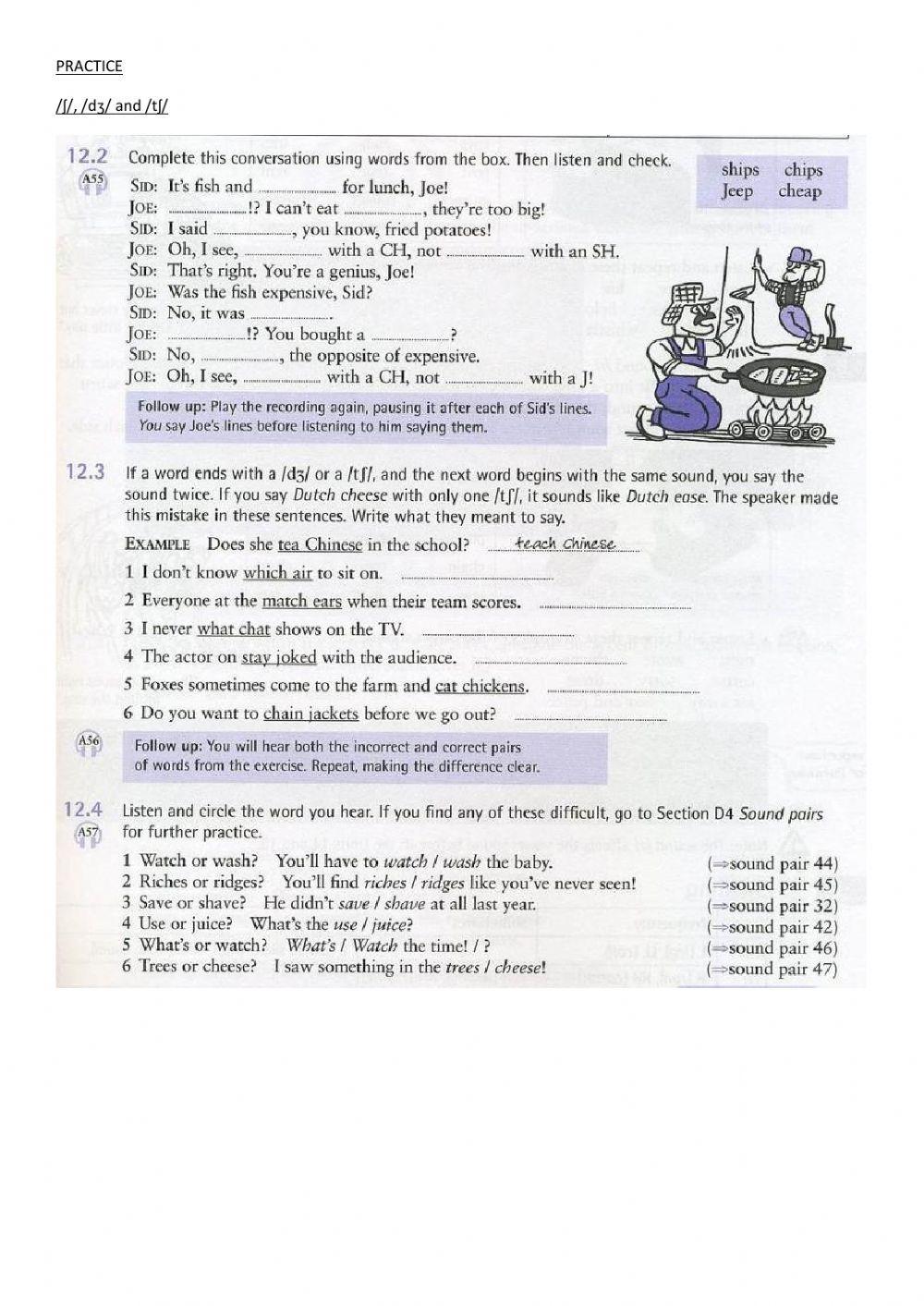 -ʃ-, -dʒ- and -tʃ-