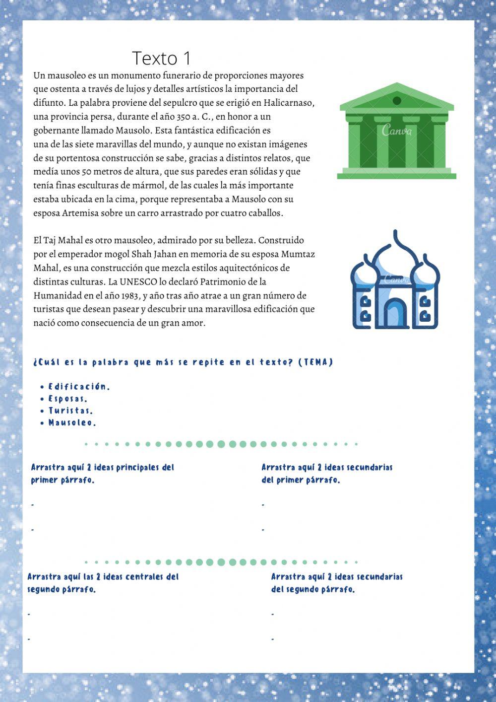 Determinar información principal y secundaria