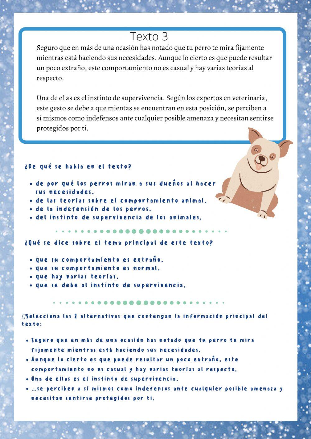 Determinar información principal y secundaria