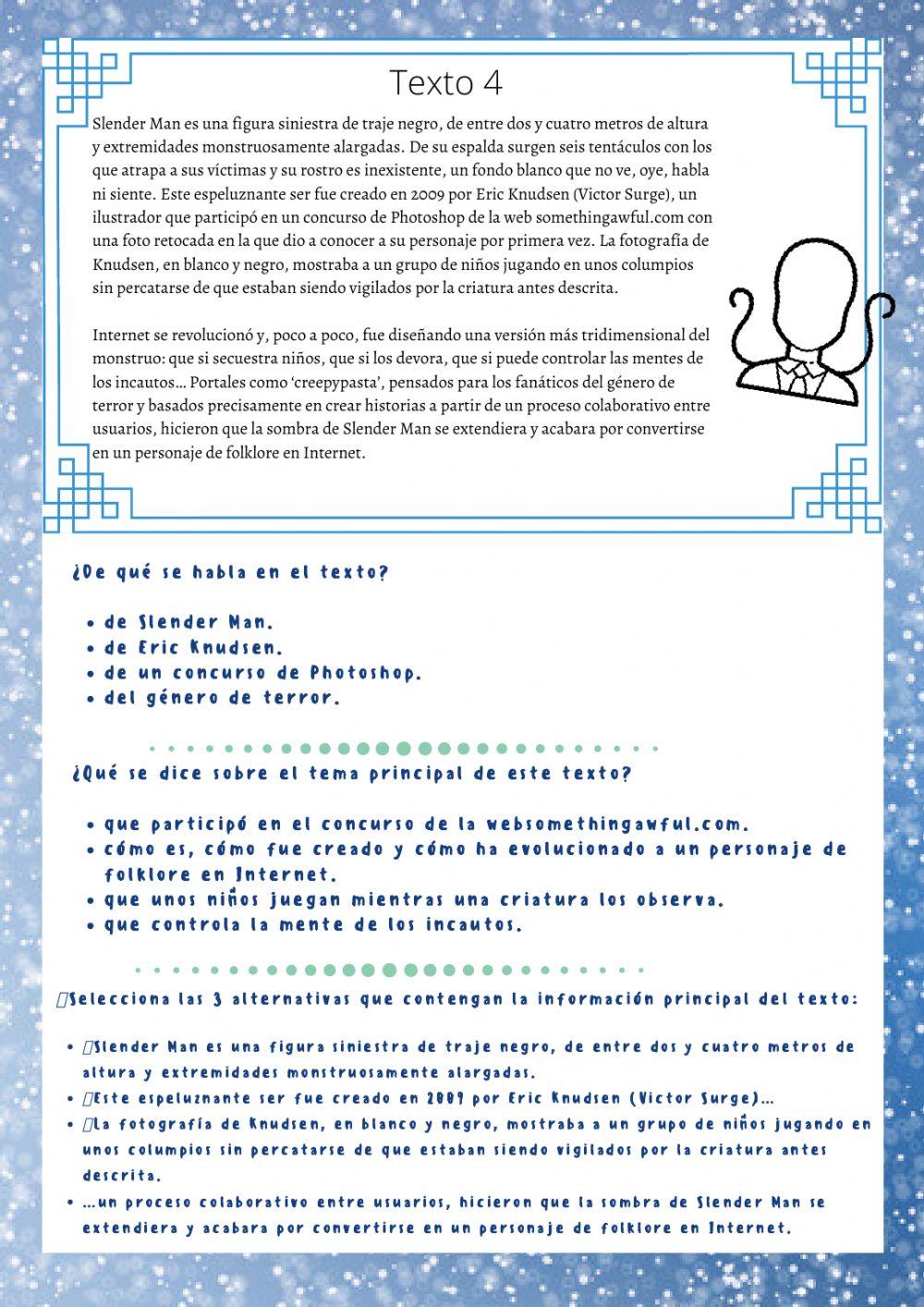 Determinar información principal y secundaria