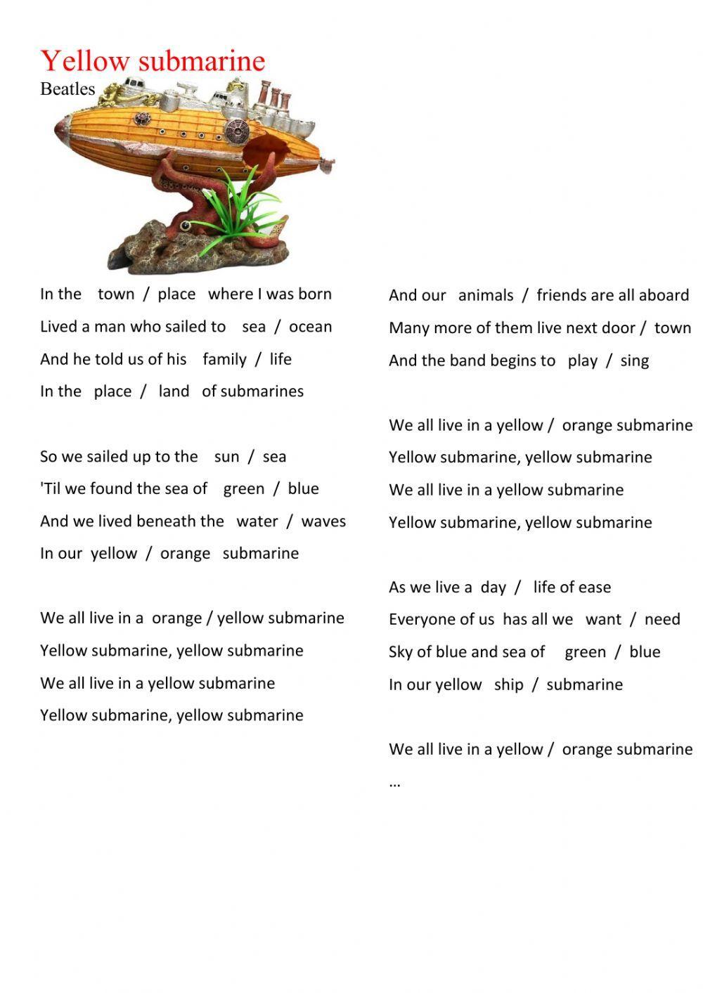 Yellow submarine - song