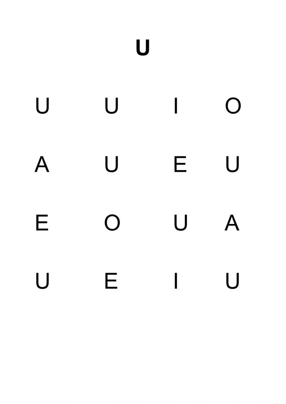 La lletra U