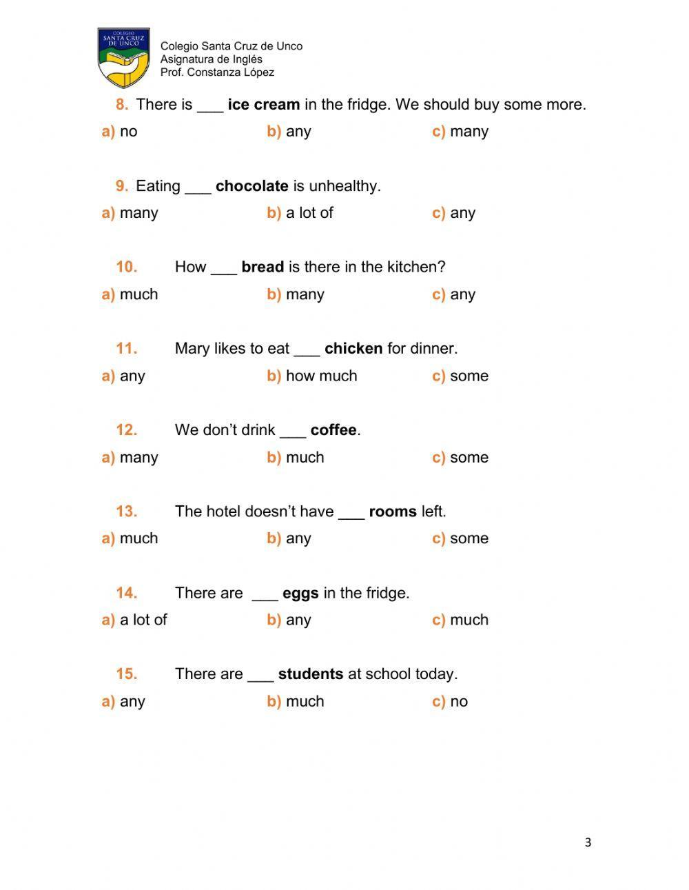 Countable-Uncountable nouns and a lot of-no (2)