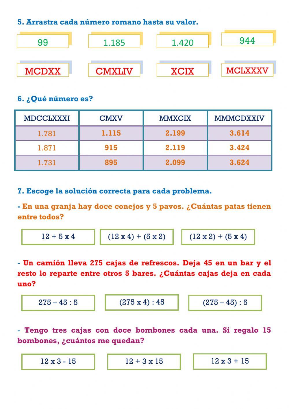 Numeración 4º Primaria