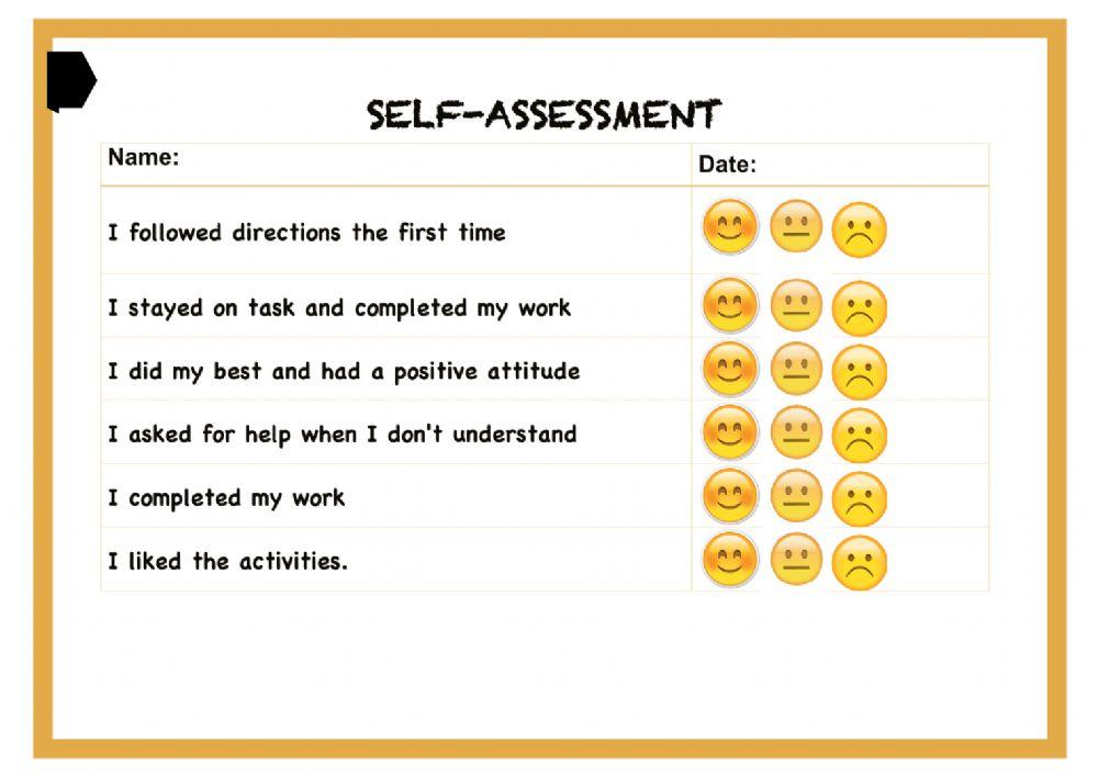 Self-assessment