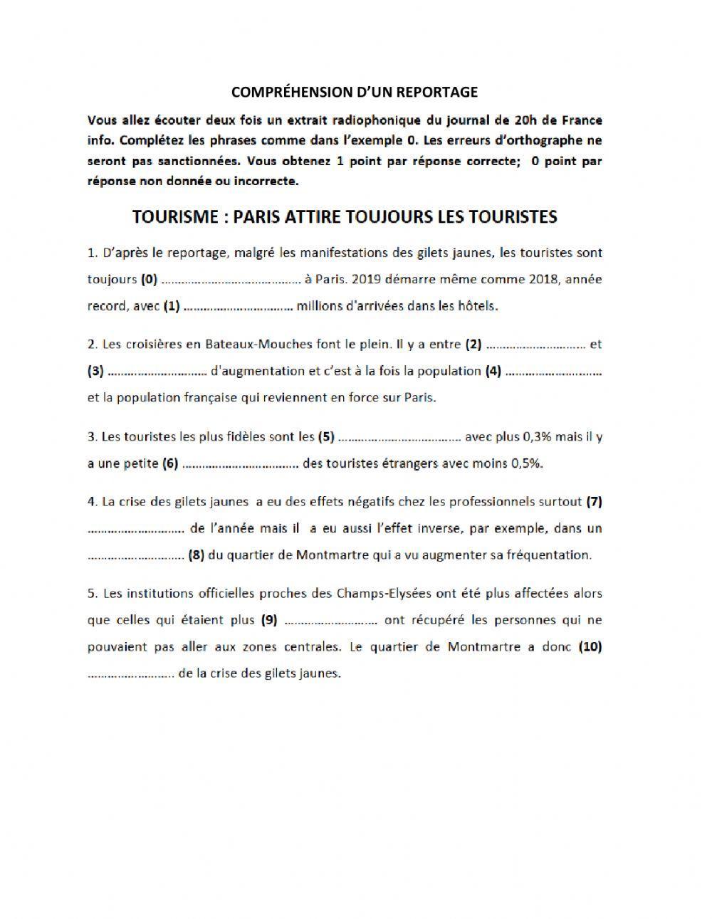 Compréhension orale