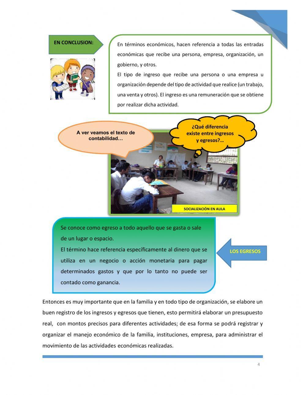 Las actividades económicas  de la comunidad