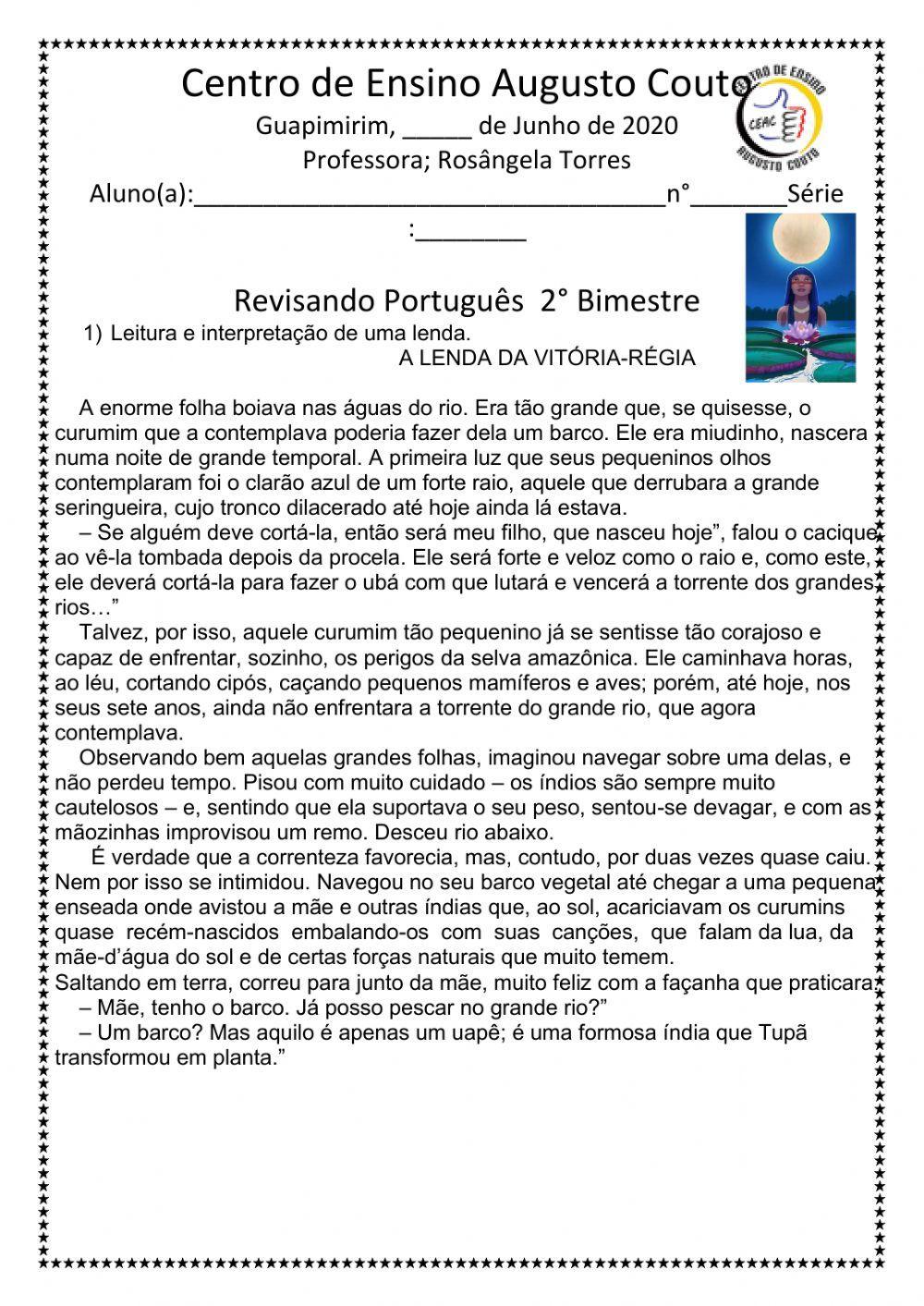 Interpretação de texto 2° Bimestre