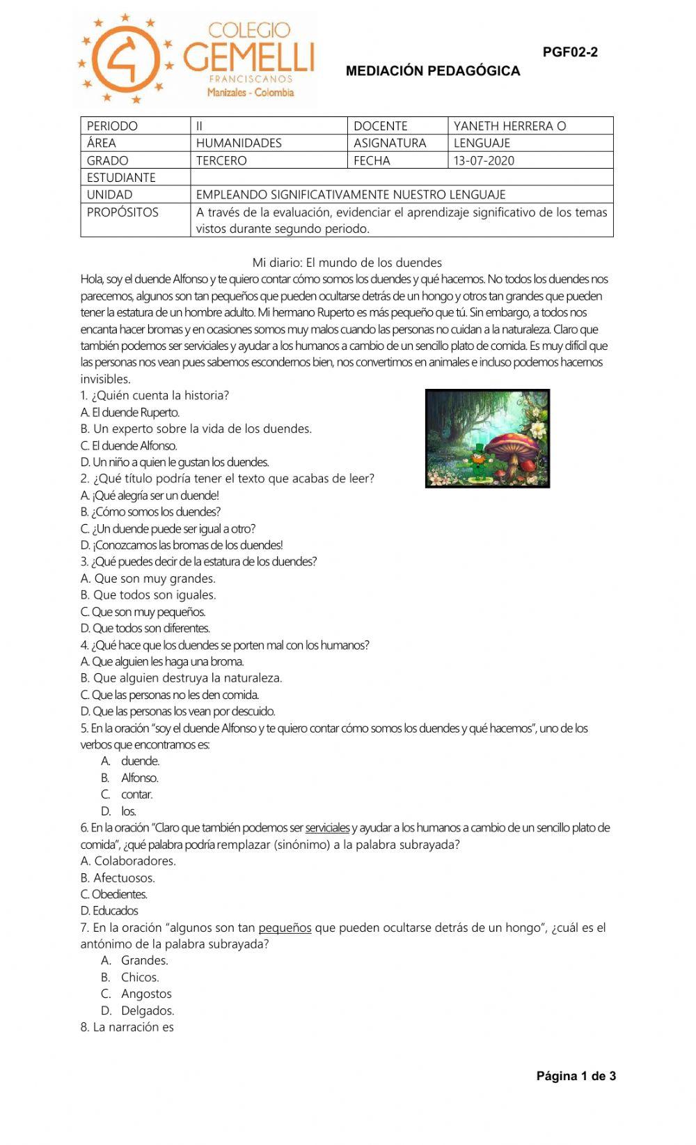 Comprensión lectora