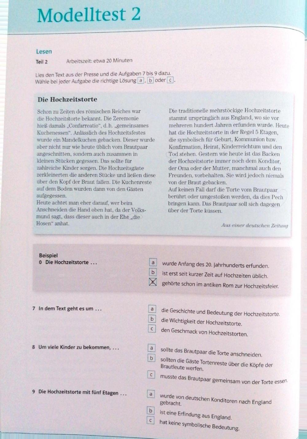 Lesenverstehen B1 Teil 2