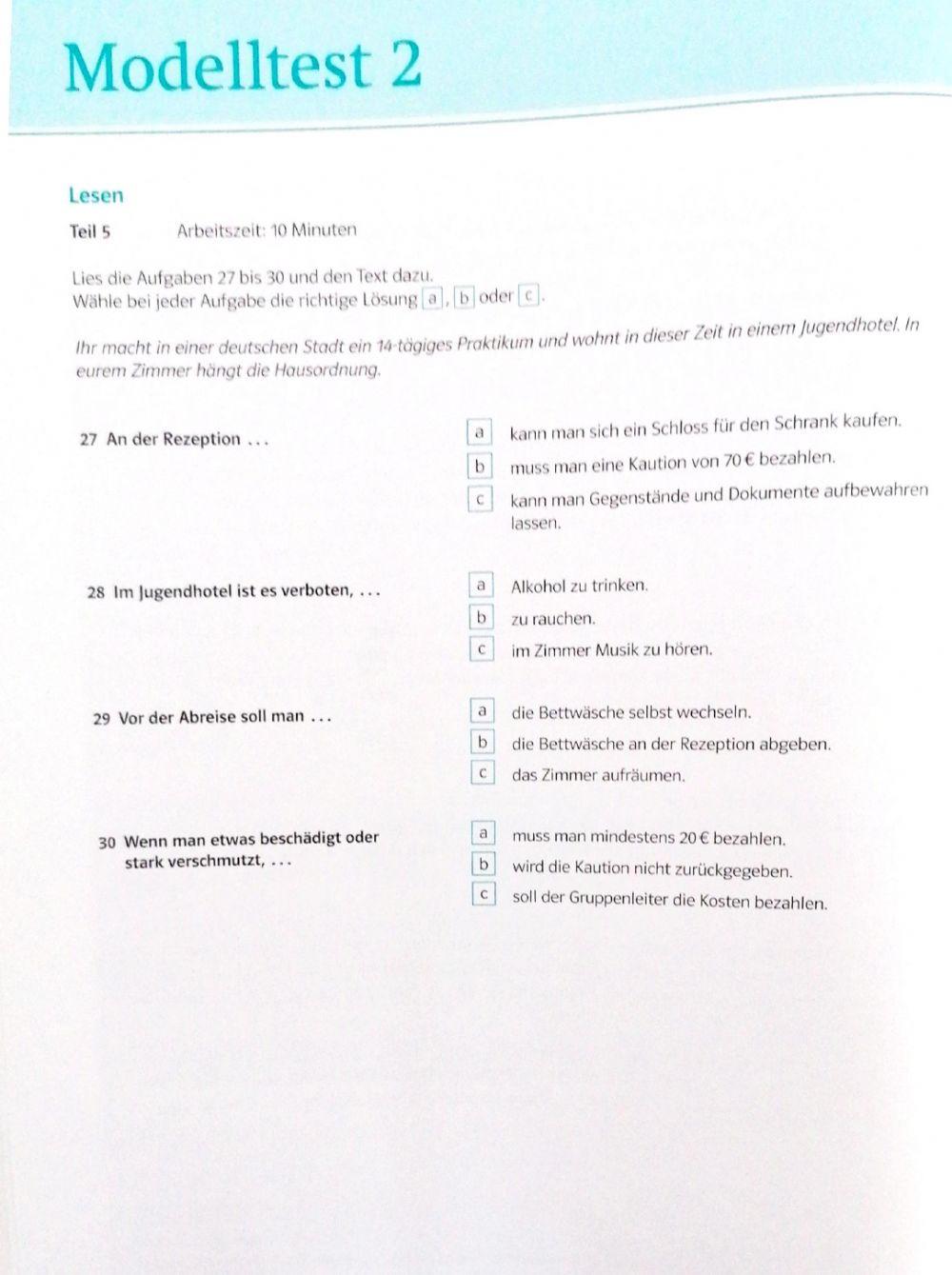 Leseneverstehen B1 Teil 5