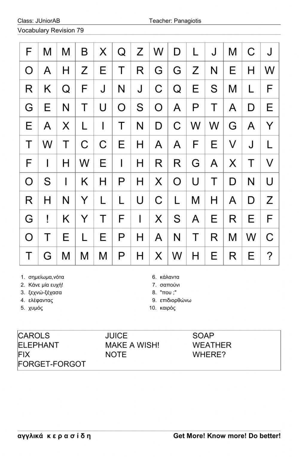 Junior Wordsearch 79