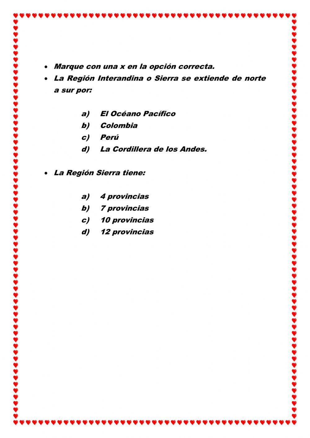 Región Interandina o Sierra