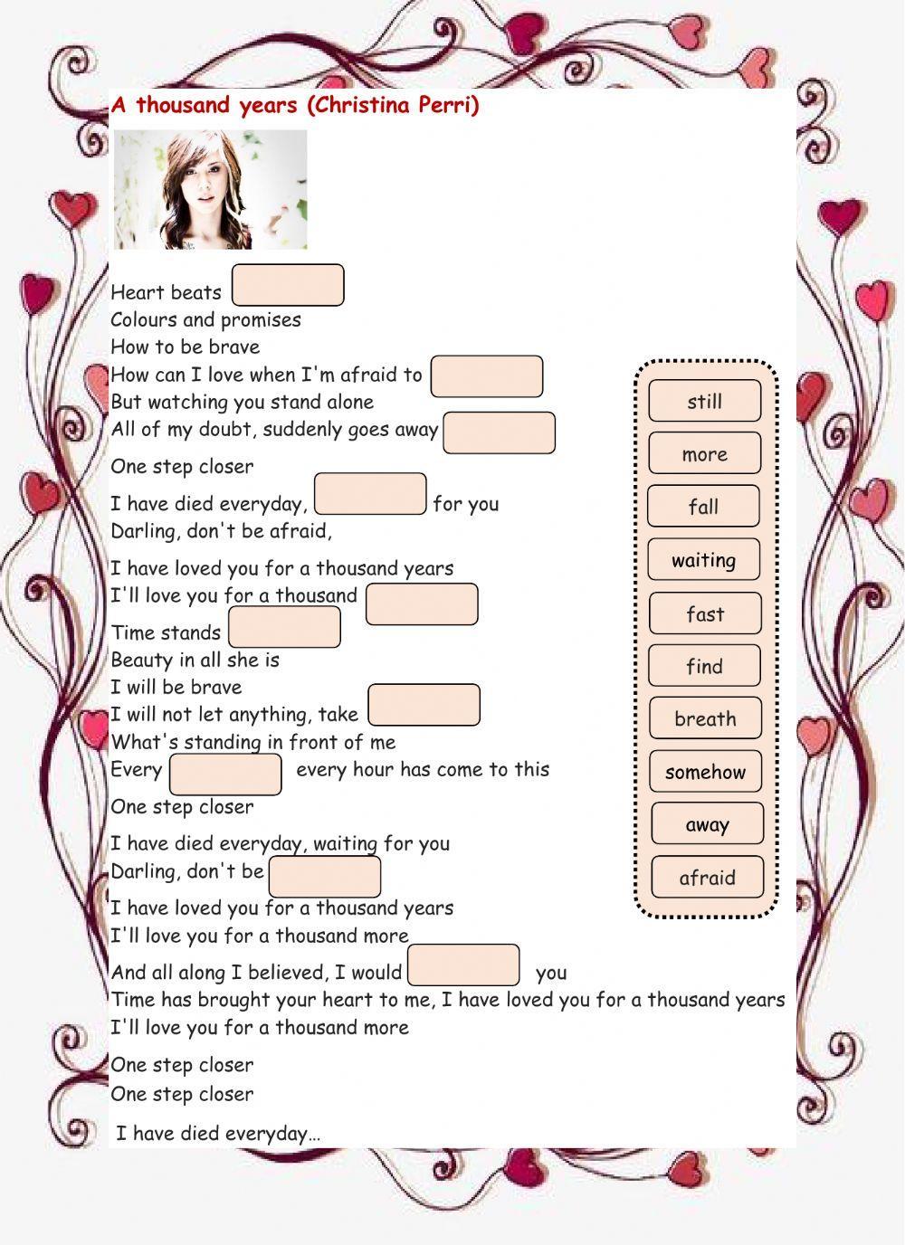 A thousand years (Christina Perri)