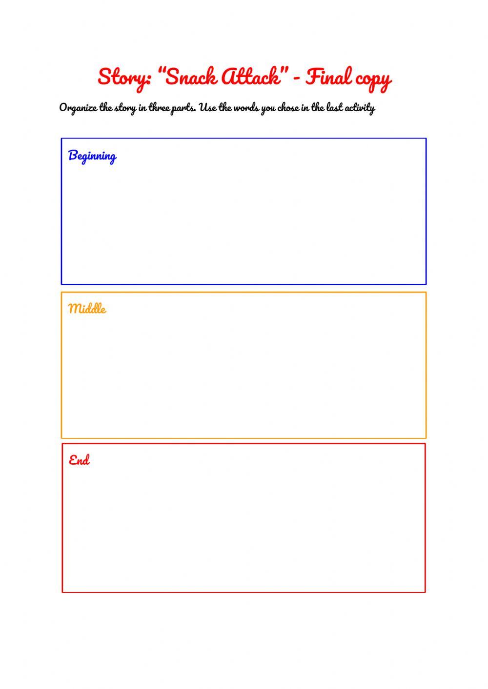 Snack Attack Fi… | Free Interactive Worksheets | 5889903