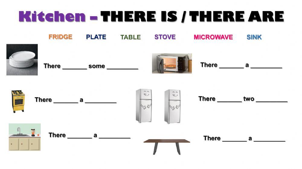 There is or there are and parts of the house