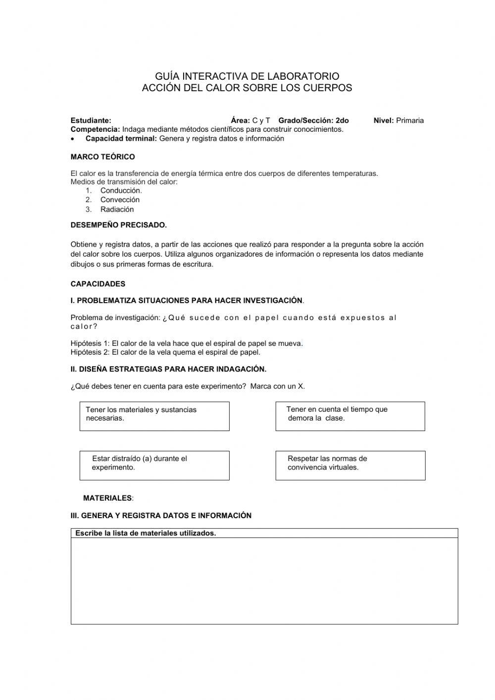 Acción del calor sobre los cuerpos