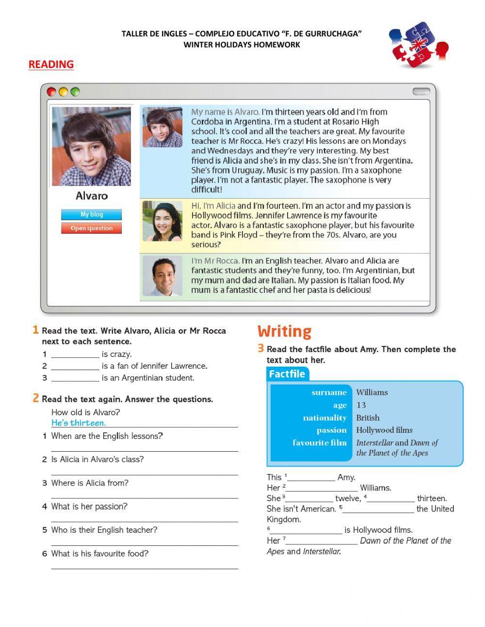 Winter holidays homework Gurru