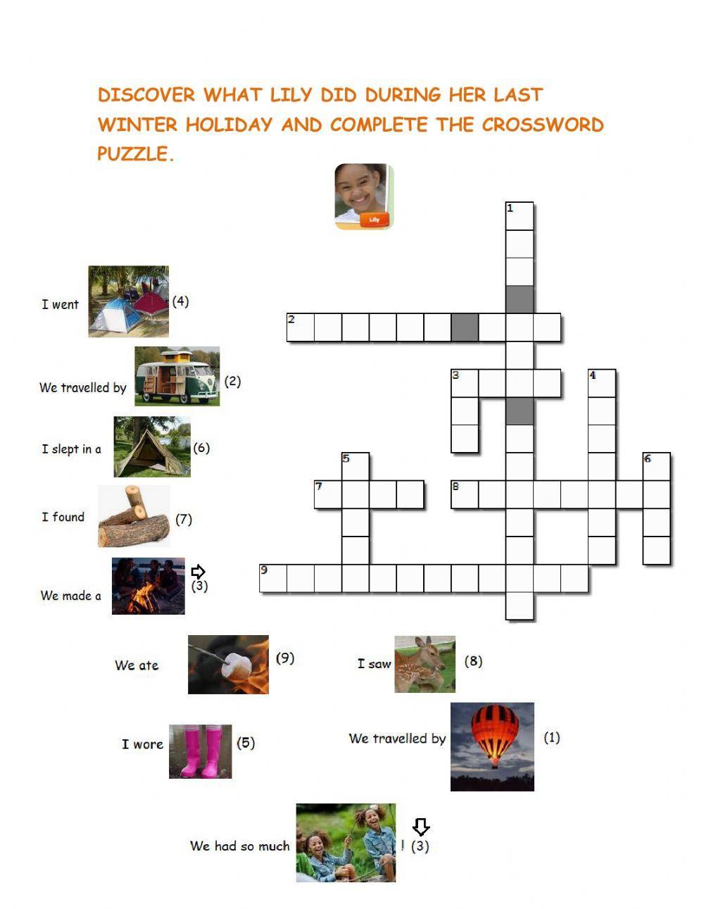 What's exciting about holidays? Crossword Puzzle