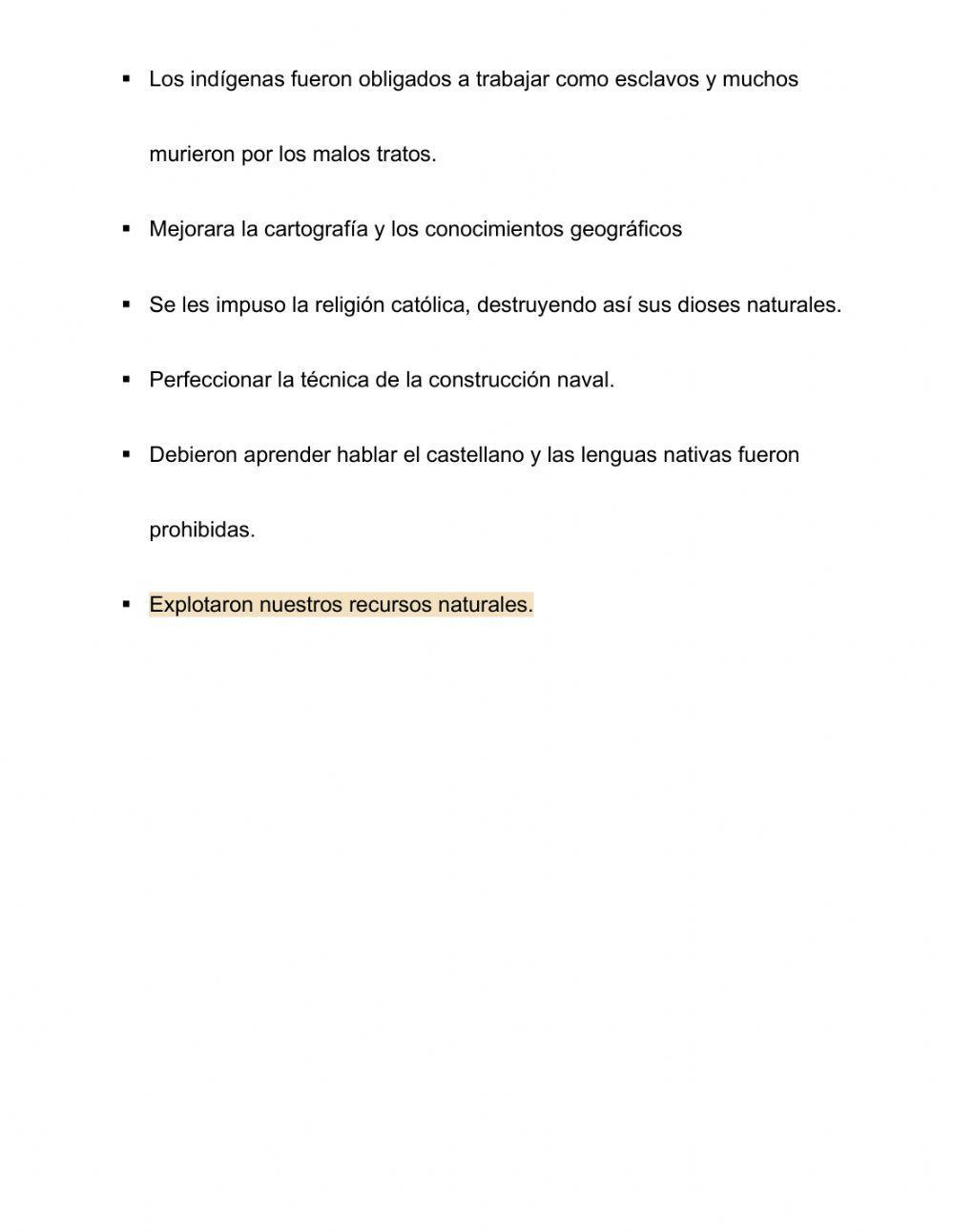 Consecuencias para América y Europa