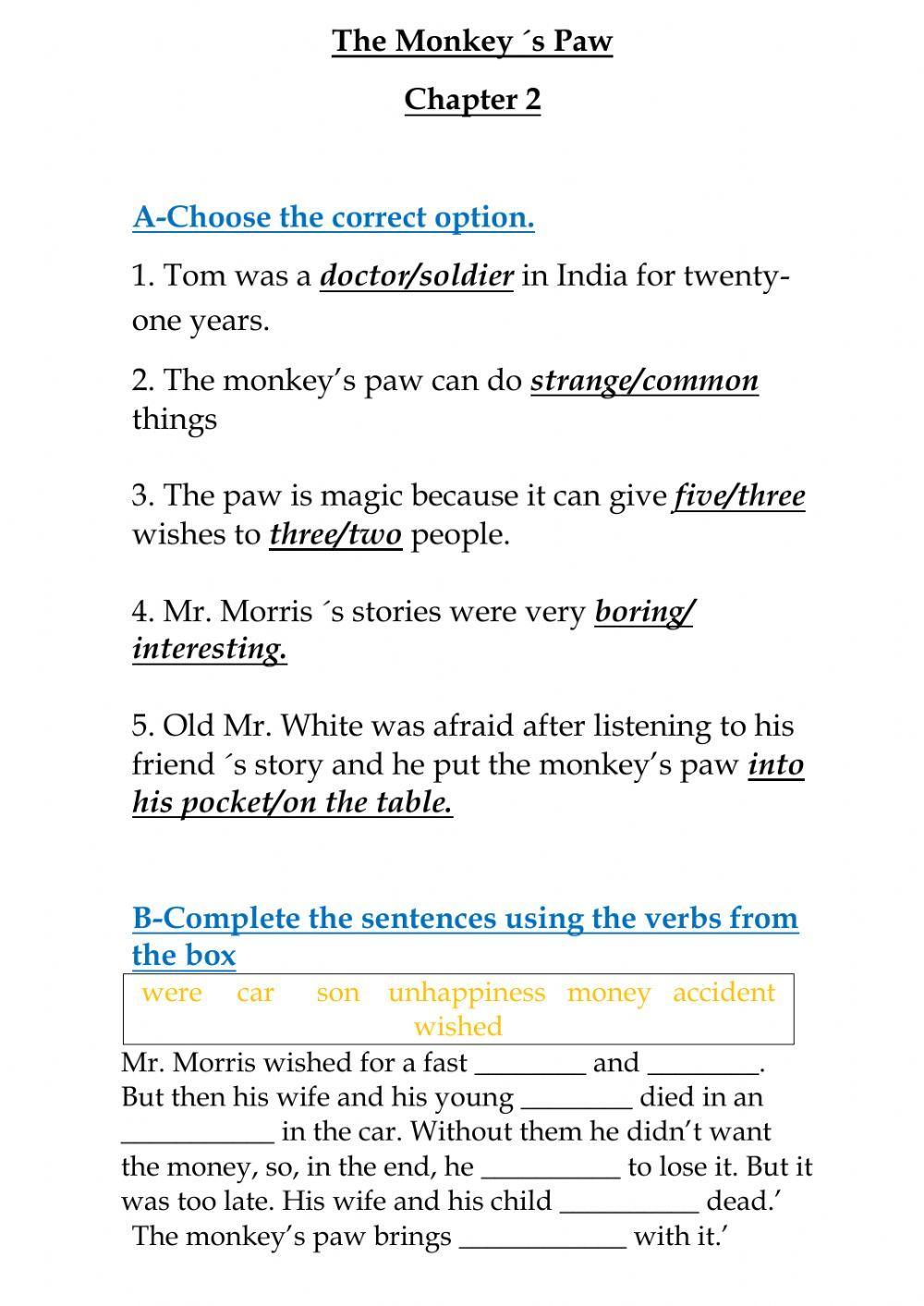 The Monkey -s Paw. Chapter 2