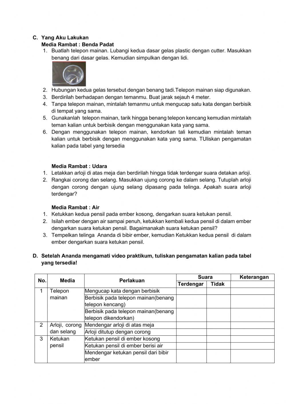 Percobaan perambatan sumber bunyi