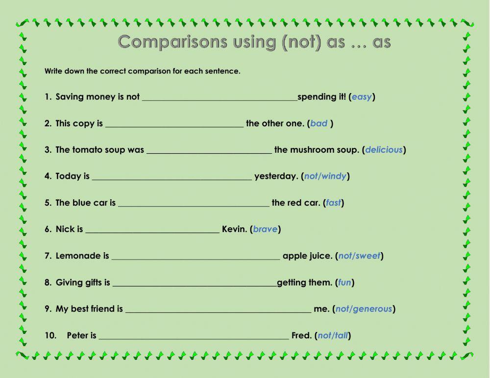 Comparisons using as ... as