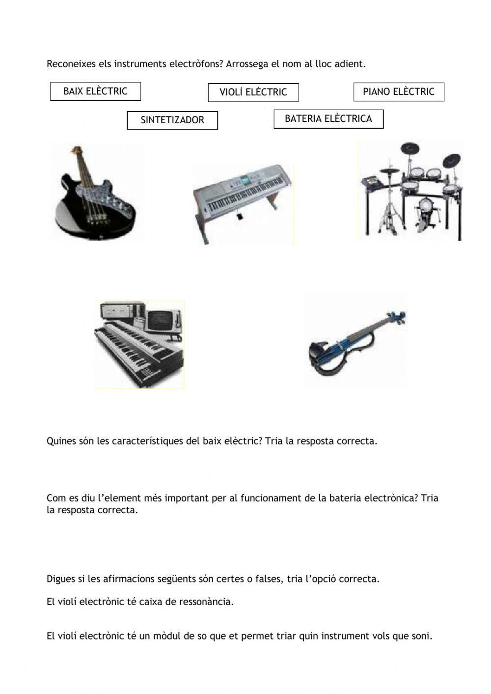 Els instruments electròfons