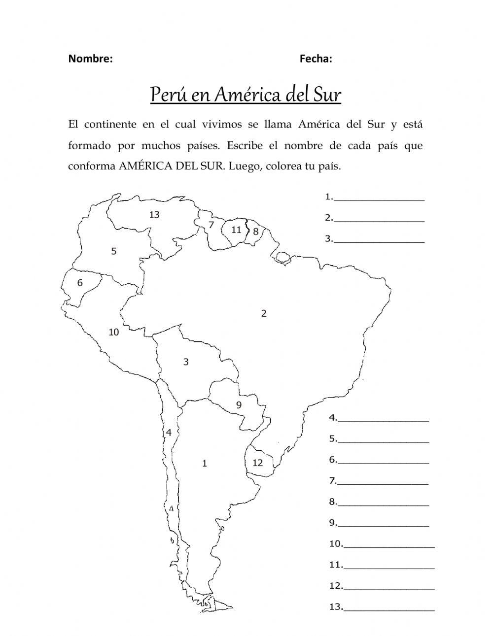 Países limítrofes del Perú