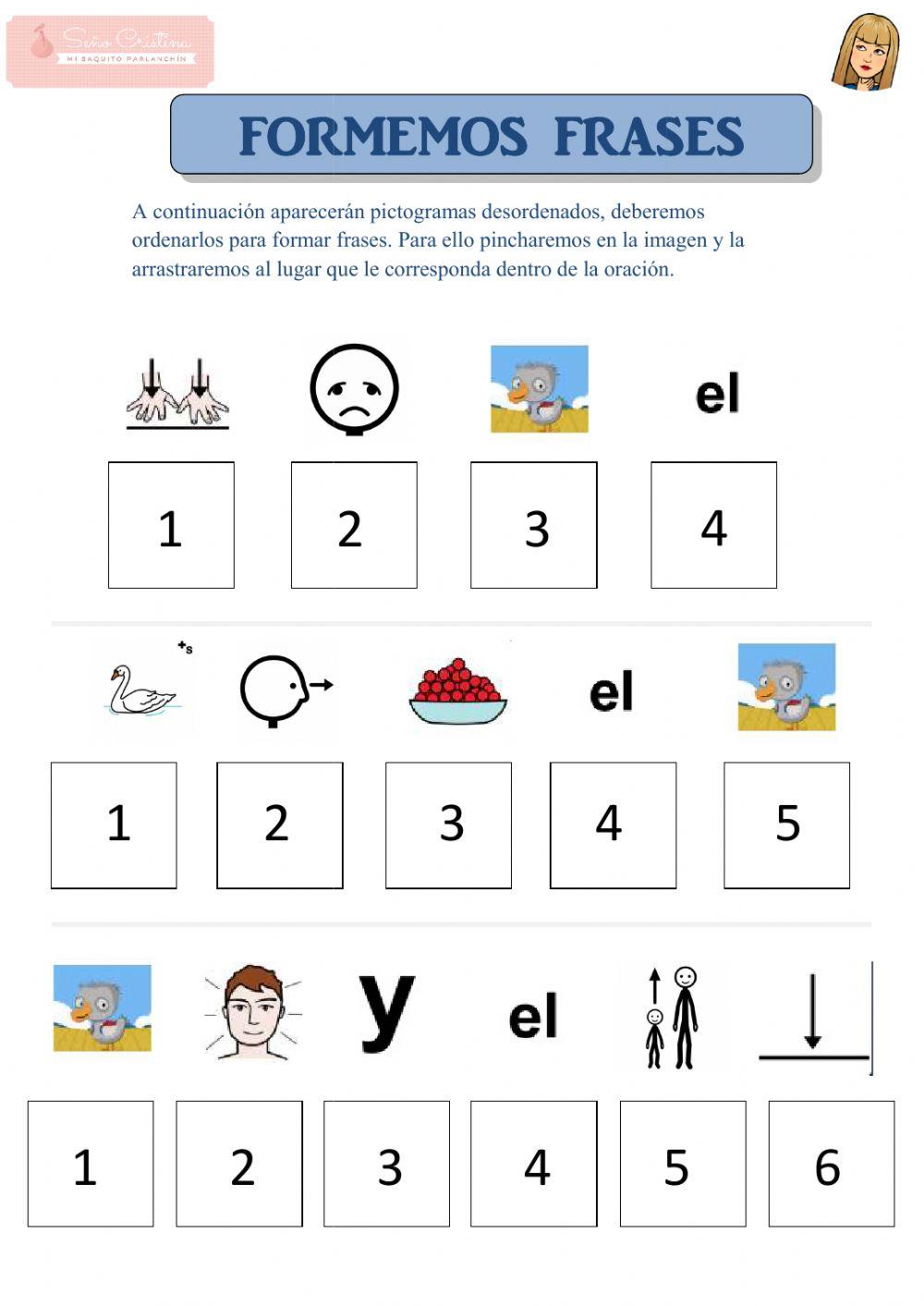 Forma frase patito feo